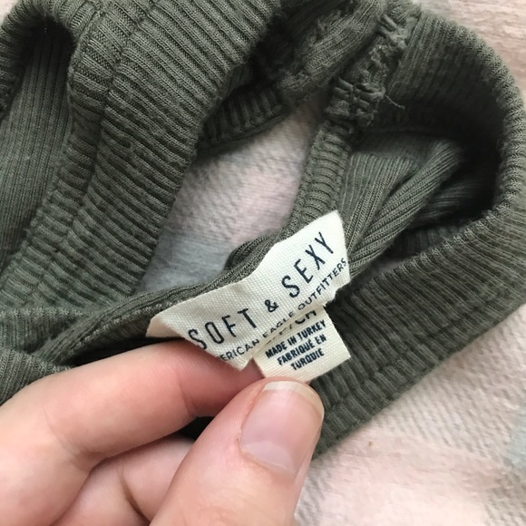 American Eagle Soft and Sexy Olive Green Dress - Picture 6 of 6